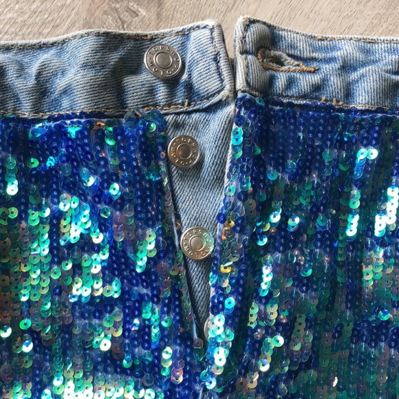 TOPSHOP Sequin Ashley Short - Picture 3 of 4